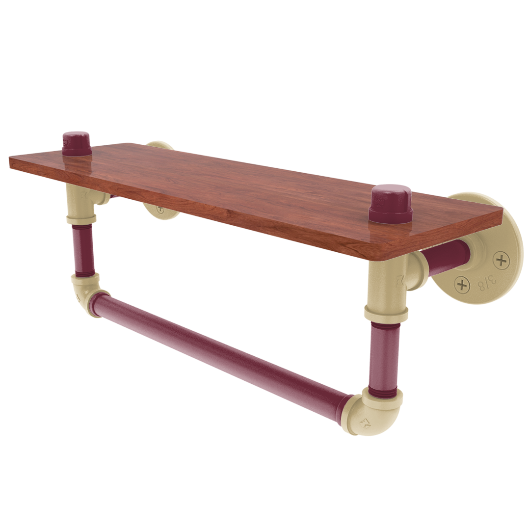 Collegiate Collection Wood Shelf with Towel Bar Tallahassee Garnet and Gold Edition