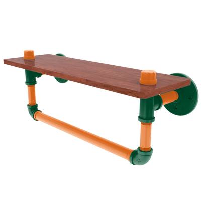 Collegiate Collection Wood Shelf with Towel Bar South Beach Game Day Edition