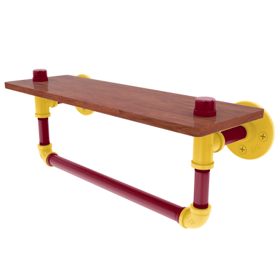 Collegiate Collection Wood Shelf with Towel Bar Twin Cities Maroon and Gold Edition