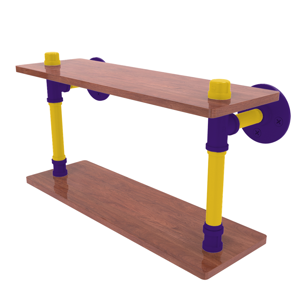Collegiate Collection Wood Double Shelf Bayou Bold Edition
