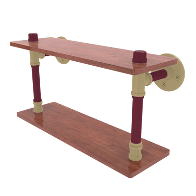 Collegiate Collection Wood Double Shelf Tallahassee Garnet and Gold Edition
