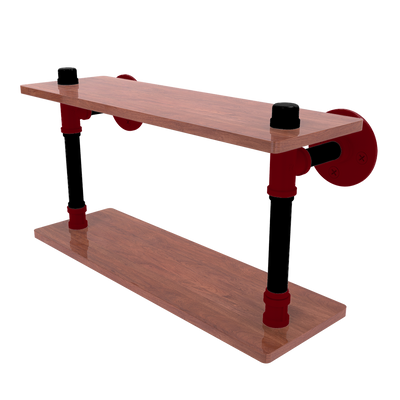 Collegiate Collection Wood Double Shelf Columbia Garnet and Black Edition