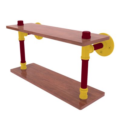 Collegiate Collection Wood Double Shelf Twin Cities Maroon and Gold Edition