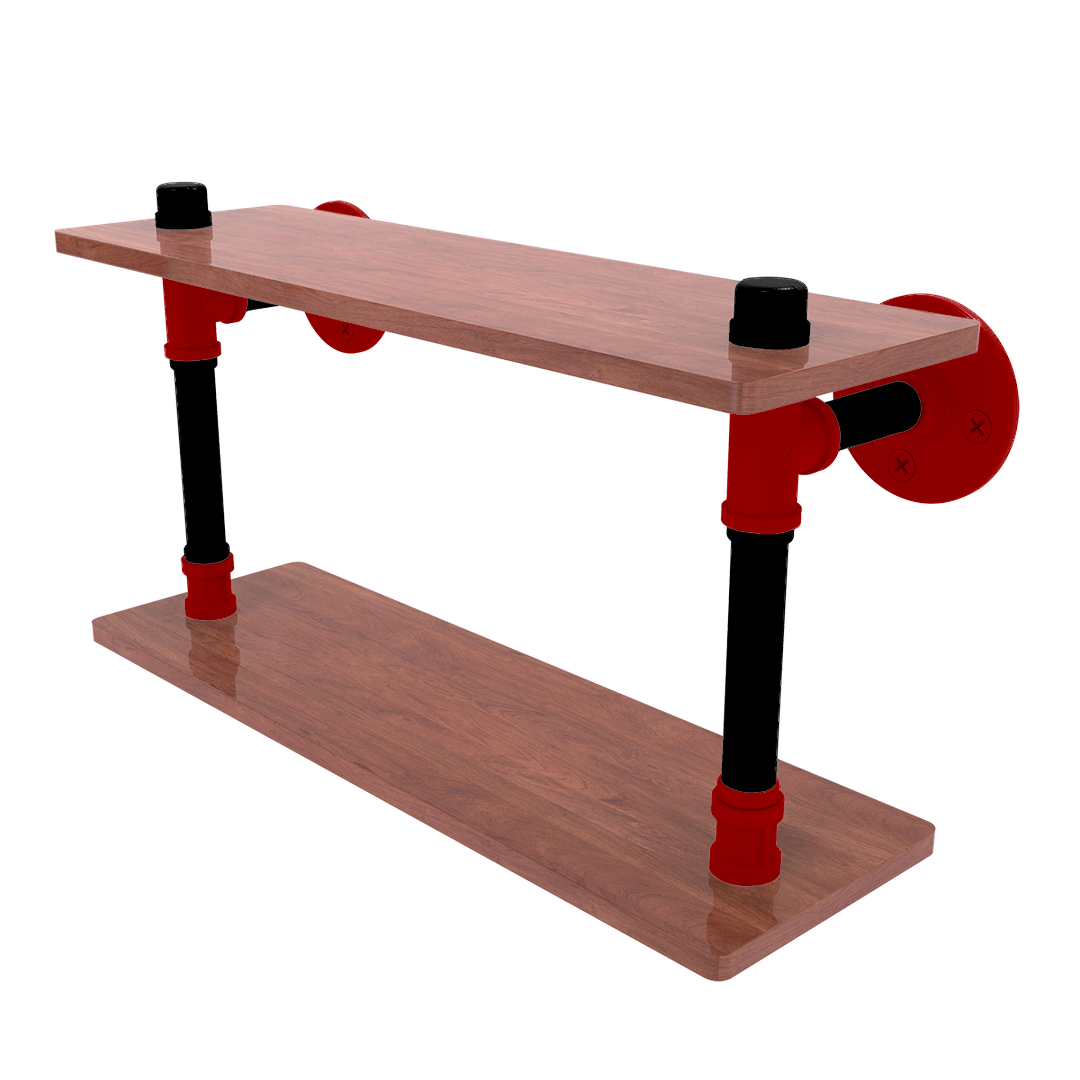 Collegiate Collection Wood Double Shelf Derby City Game Day Edition