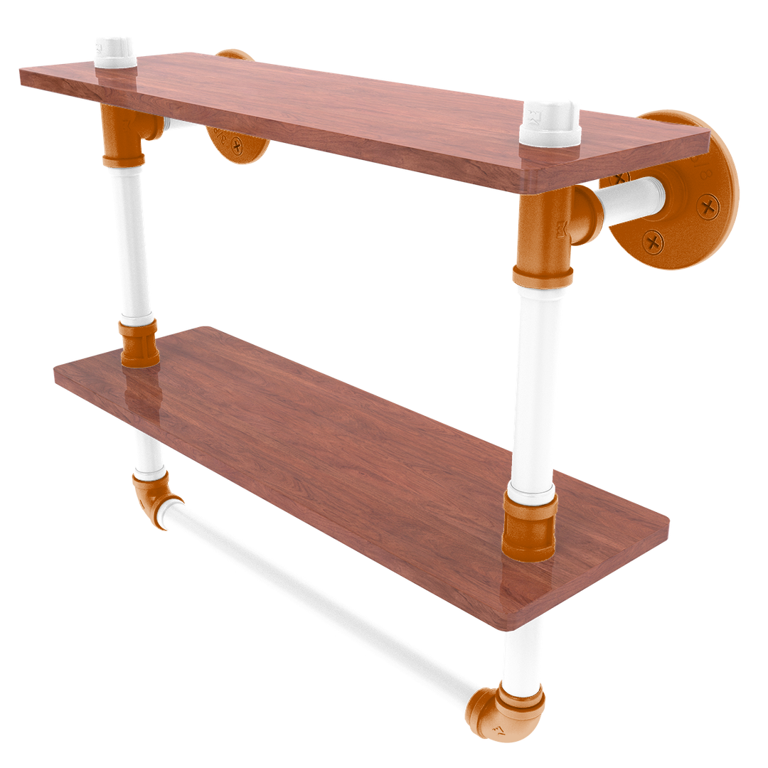 Collegiate Collection Double Wood Shelf with Towel Bar Austin Game Day Edition