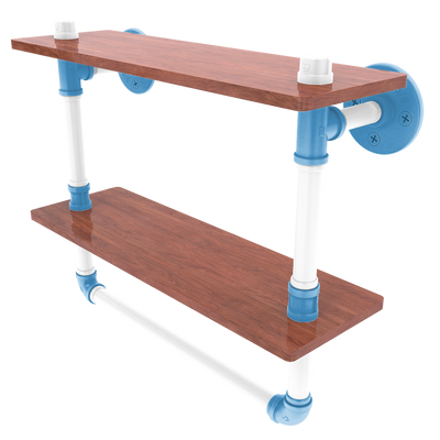Collegiate Collection Double Wood Shelf with Towel Bar Chapel Hill Game Day Edition