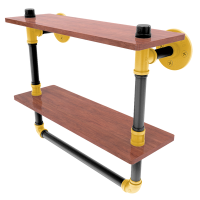 Collegiate Collection Double Wood Shelf with Towel Bar Show-Me State Game Day Edition