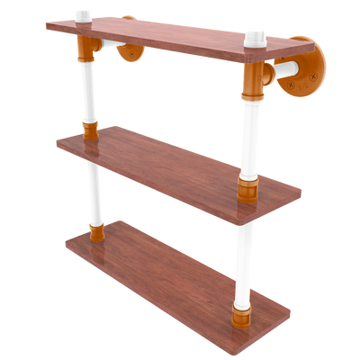 Collegiate Collection Wood Triple Shelf Austin Game Day Edition