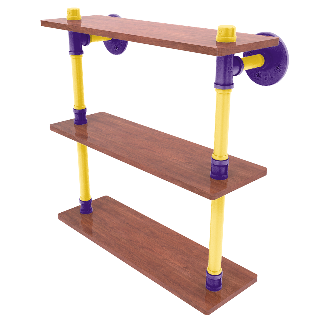 Collegiate Collection Wood Triple Shelf Bayou Bold Edition