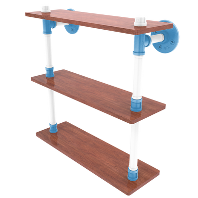 Collegiate Collection Wood Triple Shelf Chapel Hill Game Day Edition