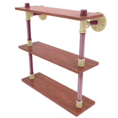 Collegiate Collection Wood Triple Shelf Tallahassee Garnet and Gold Edition