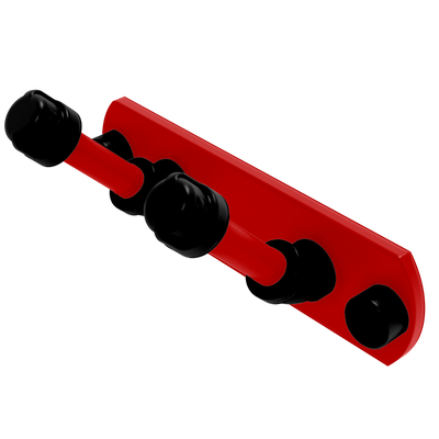 Collegiate Collection 2 Position Multi Hook Lubbock Red and Black Edition