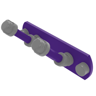 Collegiate Collection 2 Position Multi Hook Flint Hills Purple and Silver Edition