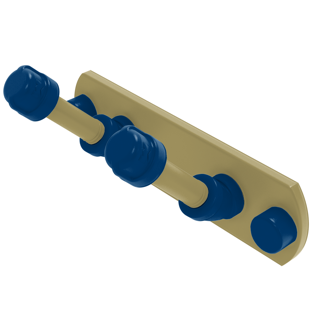 Collegiate Collection 2 Position Multi Hook Atlanta Gold and White Edition