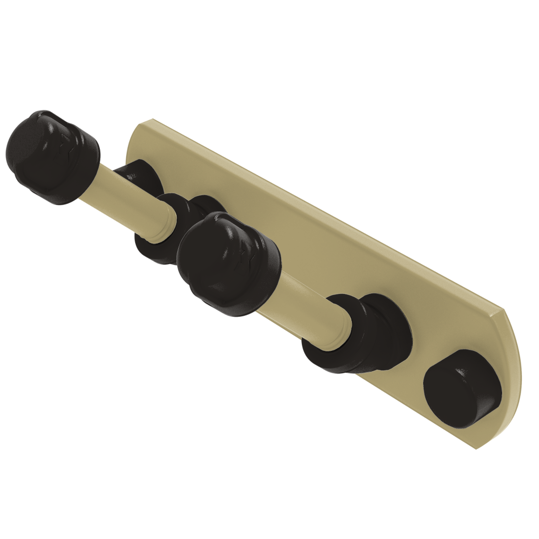 Collegiate Collection 2 Position Multi Hook Boulder Black and Gold Edition