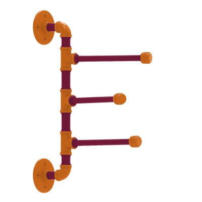 Collegiate Collection 3 Swing Arm Vertical Towel Bar Blacksburg Game Day Edition