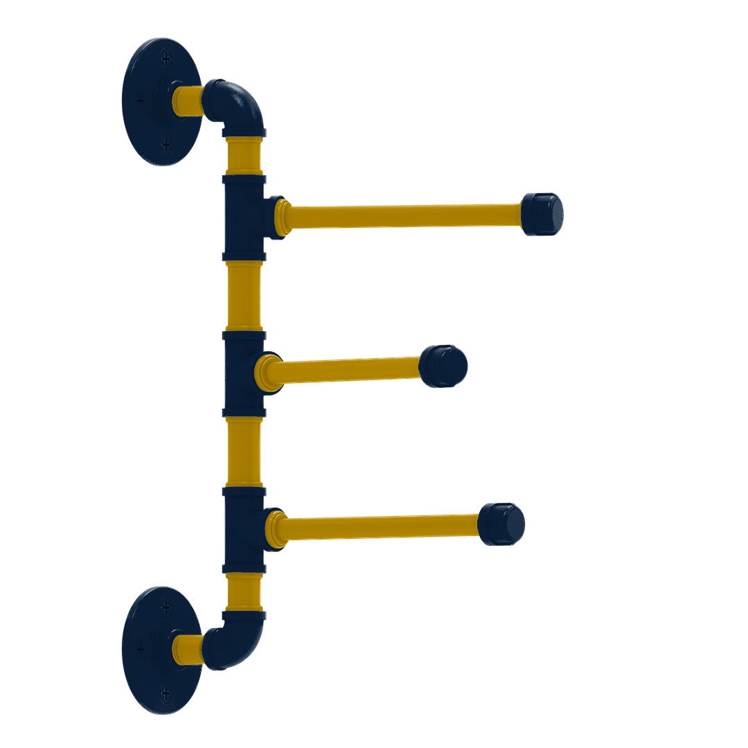 Collegiate Collection 3 Swing Arm Vertical Towel Bar South Bend Game Day Edition