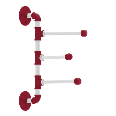 Collegiate Collection 3 Swing Arm Vertical Towel Bar Fayetteville Red and White Edition
