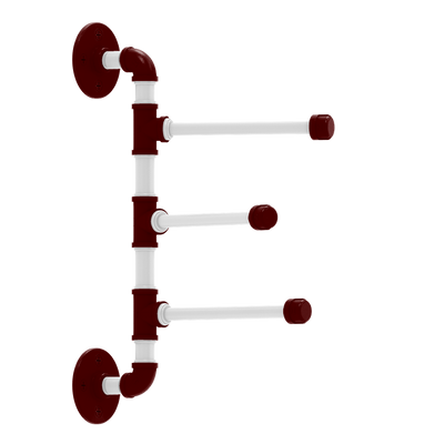 Collegiate Collection 3 Swing Arm Vertical Towel Bar College Station Maroon and White Edition