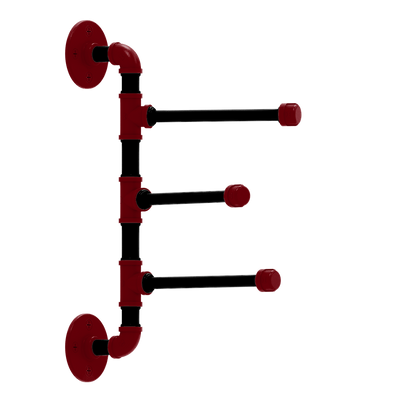 Collegiate Collection 3 Swing Arm Vertical Towel Bar Columbia Garnet and Black Edition