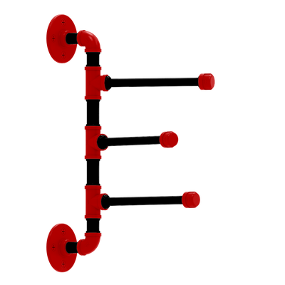 Collegiate Collection 3 Swing Arm Vertical Towel Bar Lubbock Red and Black Edition