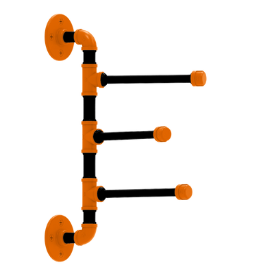 Collegiate Collection 3 Swing Arm Vertical Towel Bar Stillwater Orange and Black Edition
