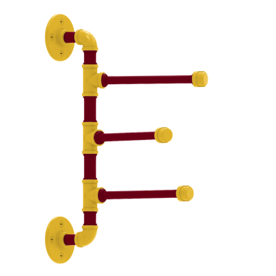 Collegiate Collection 3 Swing Arm Vertical Towel Bar Twin Cities Maroon and Gold Edition