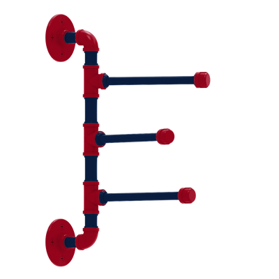 Collegiate Collection 3 Swing Arm Vertical Towel Bar Tucson Red and Blue Edition