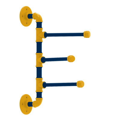 Collegiate Collection 3 Swing Arm Vertical Towel Bar Bay Area Blue and Gold Edition