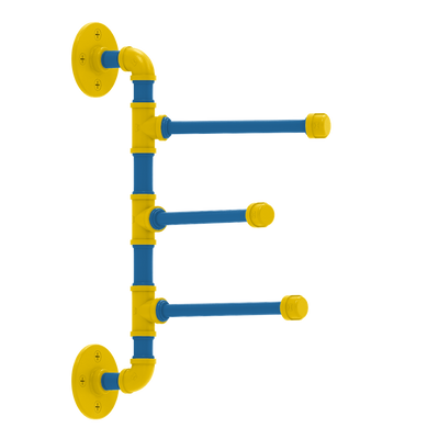 Collegiate Collection 3 Swing Arm Vertical Towel Bar Westwood Blue and Gold Edition