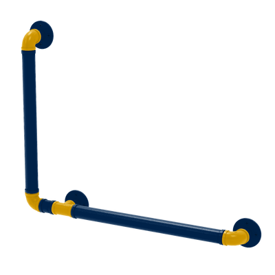 Collegiate Collection 90 Degree Grab Bar Left Hand Mountaineer State Blue and Gold Edition