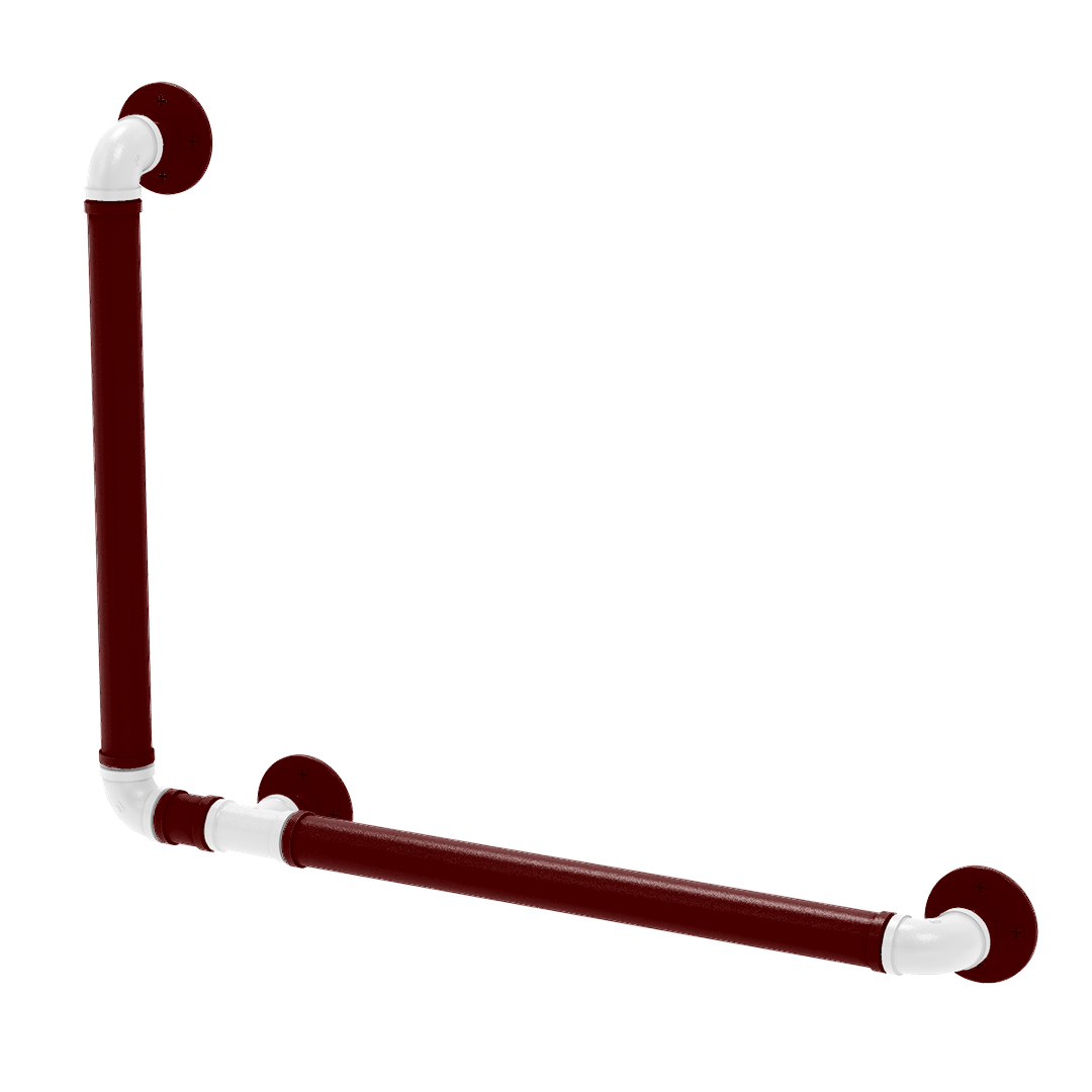 Collegiate Collection 90 Degree Grab Bar Left Hand College Station Maroon and White Edition