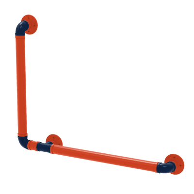 Collegiate Collection 90 Degree Grab Bar Left Hand Champaign Orange and Blue Edition