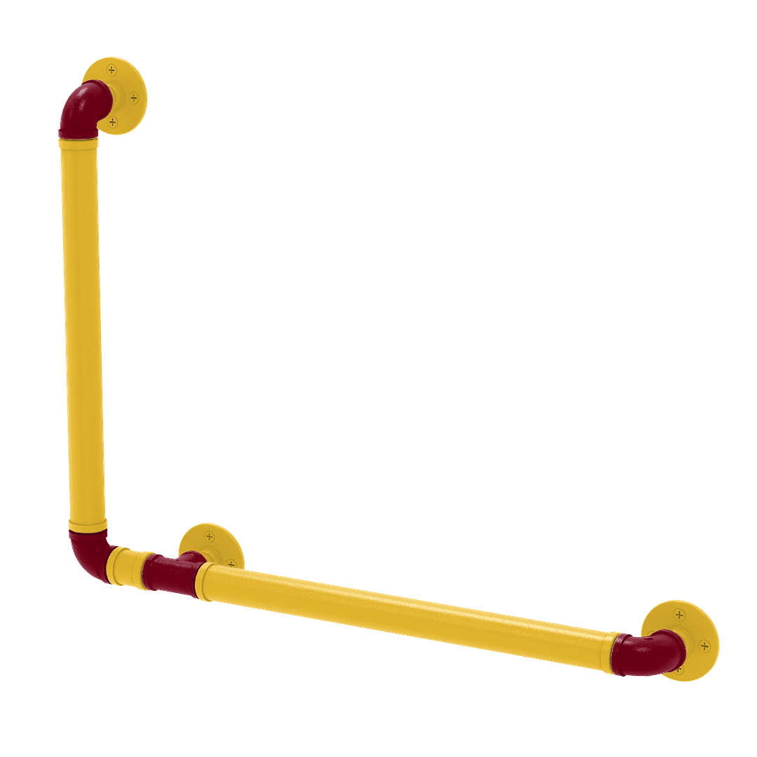 Collegiate Collection 90 Degree Grab Bar Left Hand Twin Cities Maroon and Gold Edition