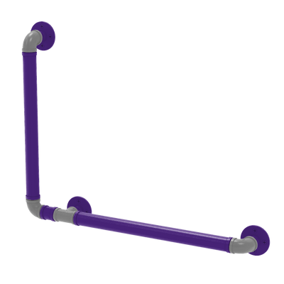 Collegiate Collection 90 Degree Grab Bar Left Hand Flint Hills Purple and Silver Edition