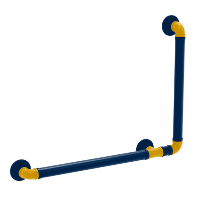 Collegiate Collection 90 Degree Grab Bar Right Hand Mountaineer State Blue and Gold Edition