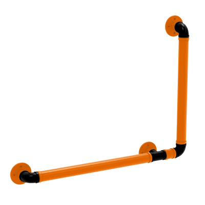 Collegiate Collection 90 Degree Grab Bar Right Hand Stillwater Orange and Black Edition