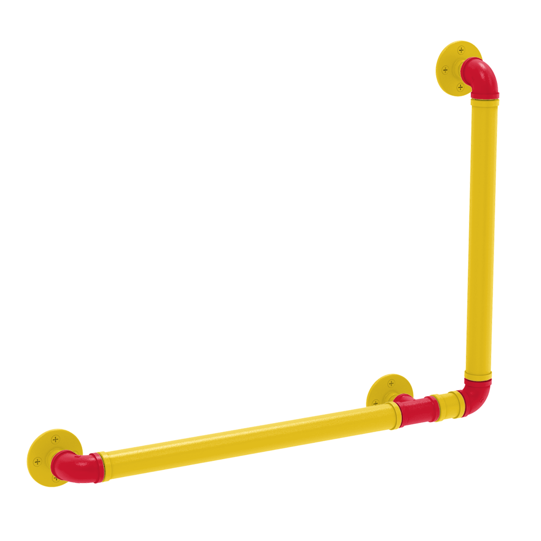 Collegiate Collection 90 Degree Grab Bar Right Hand Chesapeake Red Black and Gold Edition