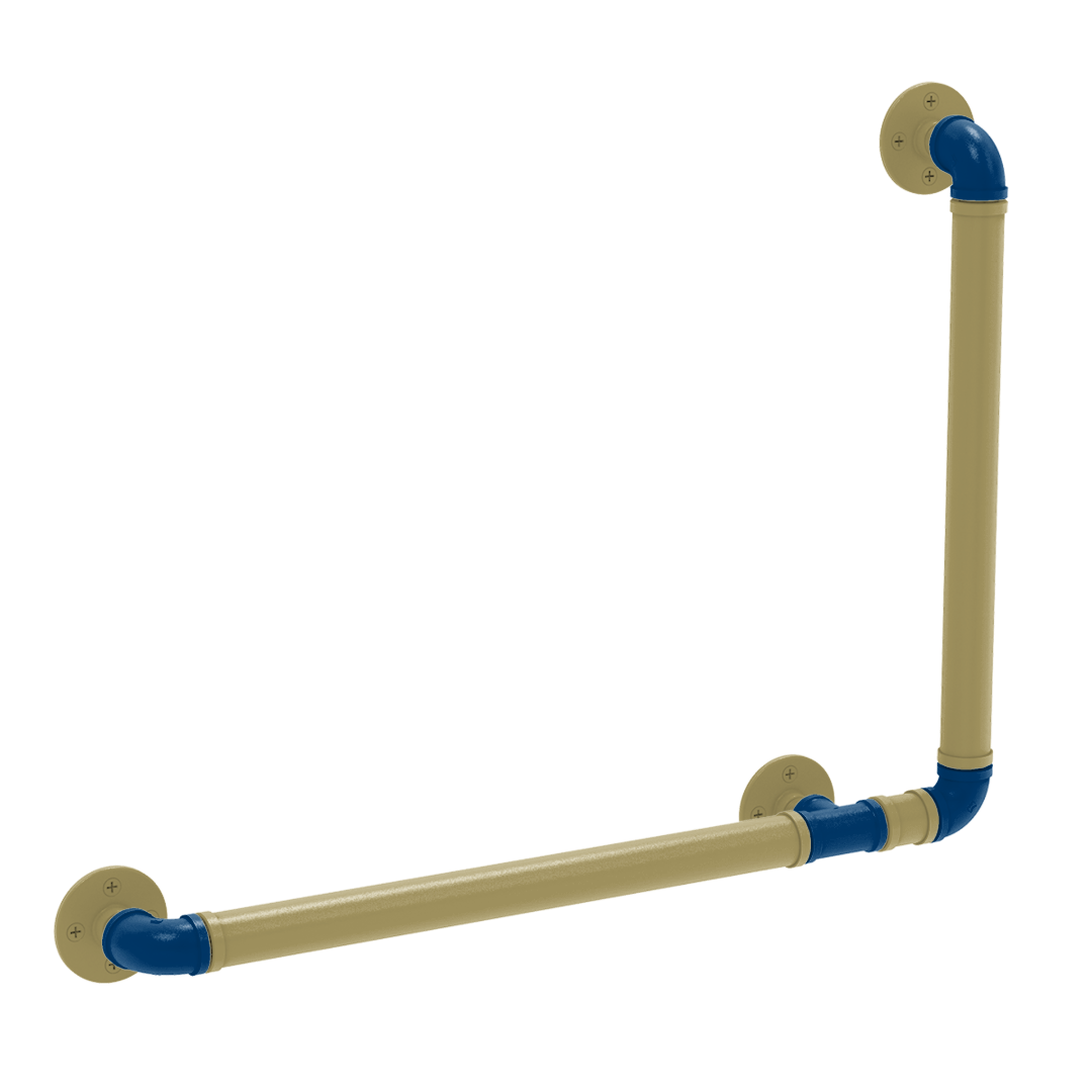 Collegiate Collection 90 Degree Grab Bar Right Hand Atlanta Gold and White Edition