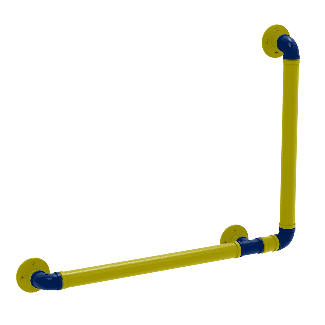 Collegiate Collection 90 Degree Grab Bar Right Hand Steel City Game Day Edition