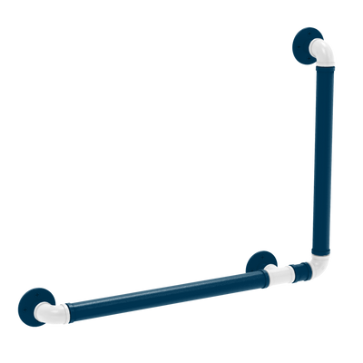Collegiate Collection 90 Degree Grab Bar Right Hand Hartford Blue and White Edition