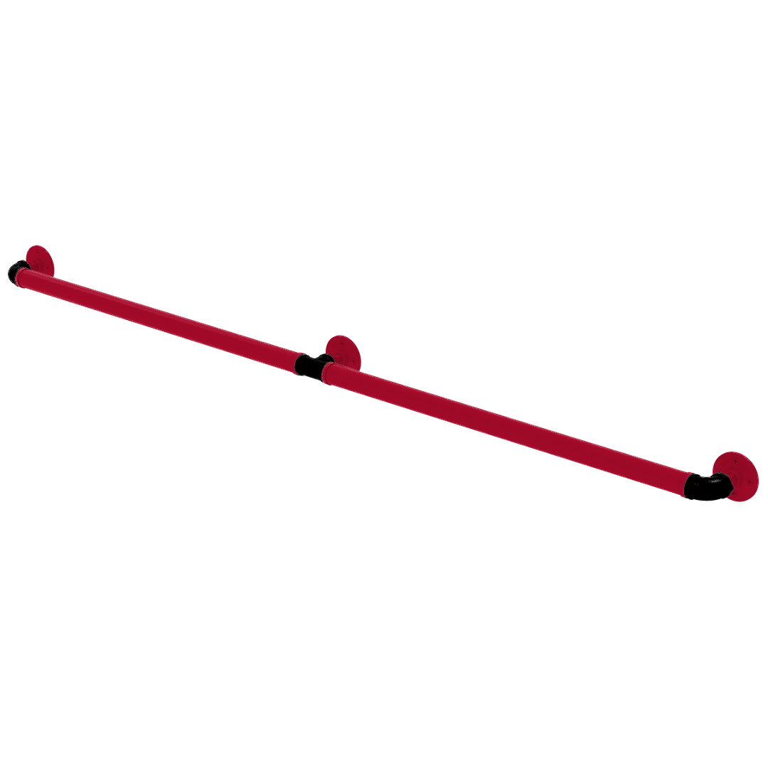 Collegiate Collection Extended 3 Post Grab Bar Athens Red and Black Edition