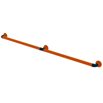 Collegiate Collection Extended 3 Post Grab Bar Plainsmen Blue and Orange Edition