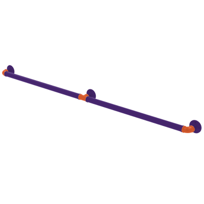 Collegiate Collection Extended 3 Post Grab Bar Foothills Orange and Purple Edition