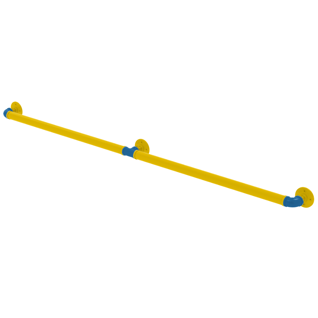 Collegiate Collection Extended 3 Post Grab Bar Westwood Blue and Gold Edition