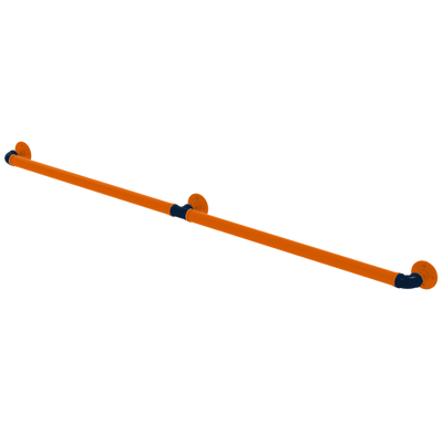 Collegiate Collection Extended 3 Post Grab Bar Upstate New York Orange and Navy Edition