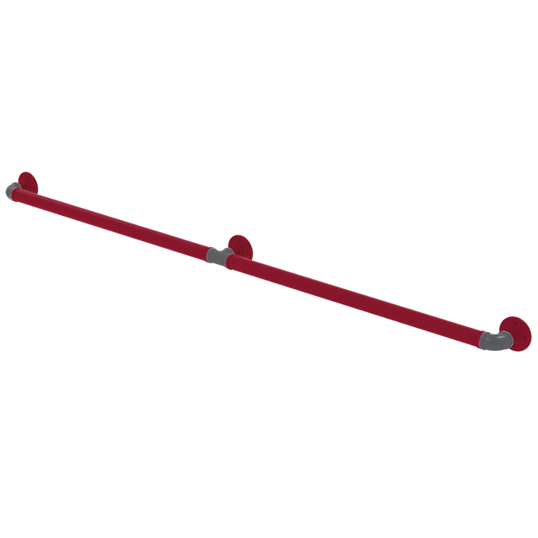 Collegiate Collection Extended 3 Post Grab Bar Pullman Crimson and Gray Edition
