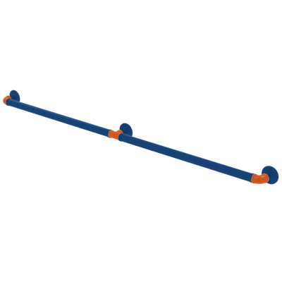 Collegiate Collection Extended 3 Post Grab Bar Treasure Valley Blue and Orange Edition