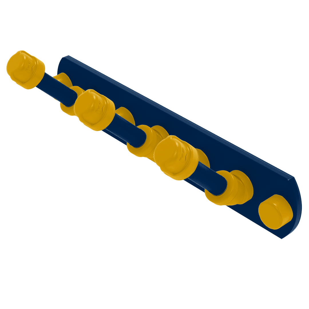 Collegiate Collection 3 Position Multi Hook Mountaineer State Blue and Gold Edition