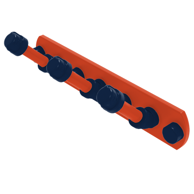 Collegiate Collection 3 Position Multi Hook Champaign Orange and Blue Edition
